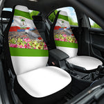 Equatorial Guinea Independence Day Parrot Car Seat Cover Patriotic Flag Coat Of Arms Tropical Floral