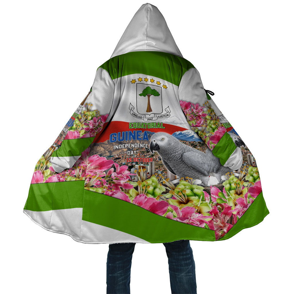 Equatorial Guinea Independence Day Parrot Cloak Patriotic Flag Coat Of Arms Tropical Floral