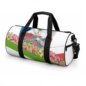 Equatorial Guinea Independence Day Parrot Duffle Bag Patriotic Flag Coat Of Arms Tropical Floral
