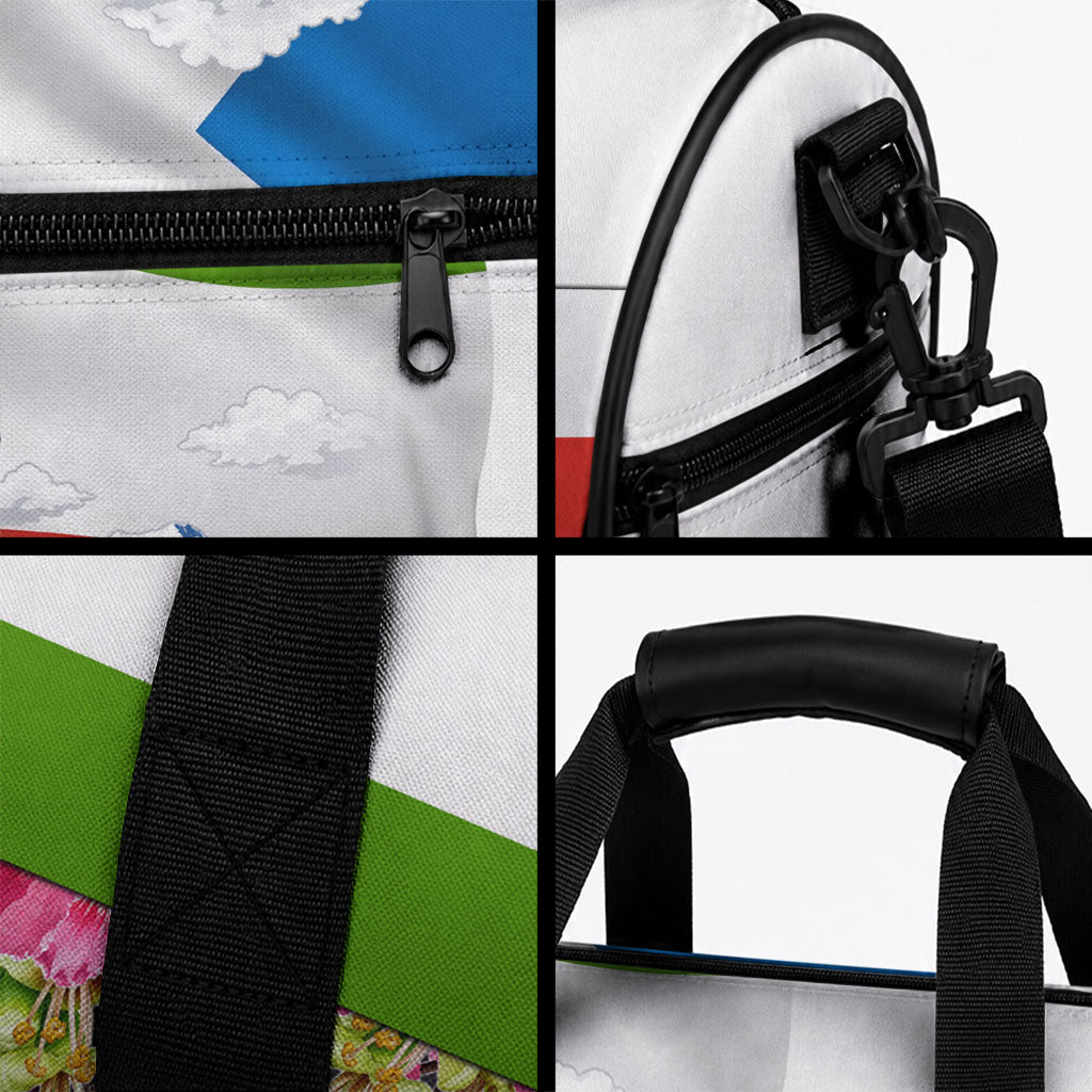 Equatorial Guinea Independence Day Parrot Duffle Bag Patriotic Flag Coat Of Arms Tropical Floral