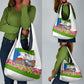 Equatorial Guinea Independence Day Parrot Grocery Bag Patriotic Flag Coat Of Arms Tropical Floral