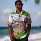 Equatorial Guinea Independence Day Parrot Hawaiian Shirt Patriotic Flag Coat Of Arms Tropical Floral