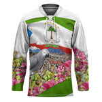 Equatorial Guinea Independence Day Parrot Hockey Jersey Patriotic Flag Coat Of Arms Tropical Floral