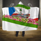 Equatorial Guinea Independence Day Parrot Hooded Blanket Patriotic Flag Coat Of Arms Tropical Floral