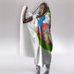Equatorial Guinea Independence Day Parrot Hooded Blanket Patriotic Flag Coat Of Arms Tropical Floral
