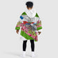 Equatorial Guinea Independence Day Parrot Kid Wearable Blanket Hoodie Patriotic Flag Coat Of Arms Tropical Floral