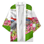 Equatorial Guinea Independence Day Parrot Kimono Patriotic Flag Coat Of Arms Tropical Floral