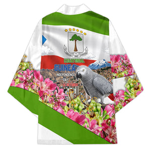 Equatorial Guinea Independence Day Parrot Kimono Patriotic Flag Coat Of Arms Tropical Floral