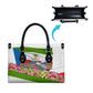 Equatorial Guinea Independence Day Parrot Leather Bag Patriotic Flag Coat Of Arms Tropical Floral