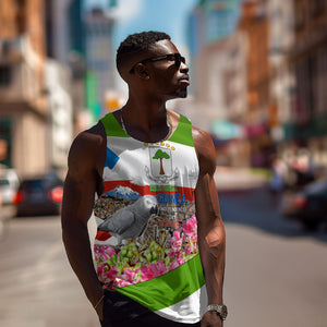 Equatorial Guinea Independence Day Parrot Men Tank Top Patriotic Flag Coat Of Arms Tropical Floral