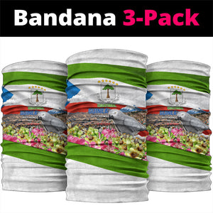 Equatorial Guinea Independence Day Parrot Neck Gaiter Patriotic Flag Coat Of Arms Tropical Floral