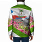 Equatorial Guinea Independence Day Parrot Padded Jacket Patriotic Flag Coat Of Arms Tropical Floral