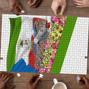 Equatorial Guinea Independence Day Parrot Puzzle Patriotic Flag Coat Of Arms Tropical Floral