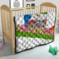 Equatorial Guinea Independence Day Parrot Quilt Patriotic Flag Coat Of Arms Tropical Floral
