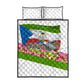 Equatorial Guinea Independence Day Parrot Quilt Bed Set Patriotic Flag Coat Of Arms Tropical Floral