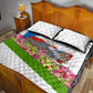 Equatorial Guinea Independence Day Parrot Quilt Bed Set Patriotic Flag Coat Of Arms Tropical Floral