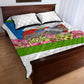 Equatorial Guinea Independence Day Parrot Quilt Bed Set Patriotic Flag Coat Of Arms Tropical Floral