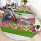 Equatorial Guinea Independence Day Parrot Round Carpet Patriotic Flag Coat Of Arms Tropical Floral