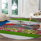 Equatorial Guinea Independence Day Parrot Round Carpet Patriotic Flag Coat Of Arms Tropical Floral