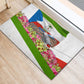 Equatorial Guinea Independence Day Parrot Rubber Doormat Patriotic Flag Coat Of Arms Tropical Floral
