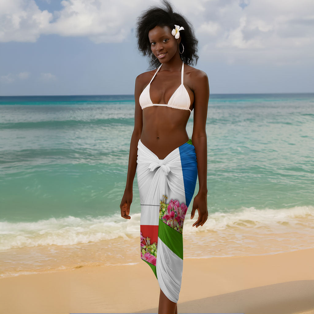 Equatorial Guinea Independence Day Parrot Sarong Patriotic Flag Coat Of Arms Tropical Floral