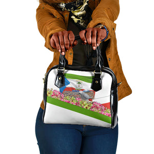 Equatorial Guinea Independence Day Parrot Shoulder Handbag Patriotic Flag Coat Of Arms Tropical Floral