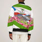 Equatorial Guinea Independence Day Parrot Sleeve Zip Bomber Jacket Patriotic Flag Coat Of Arms Tropical Floral