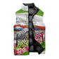 Equatorial Guinea Independence Day Parrot Sleeveless Puffer Jacket Patriotic Flag Coat Of Arms Tropical Floral