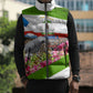 Equatorial Guinea Independence Day Parrot Sleeveless Puffer Jacket Patriotic Flag Coat Of Arms Tropical Floral