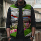 Equatorial Guinea Independence Day Parrot Sleeveless Puffer Jacket Patriotic Flag Coat Of Arms Tropical Floral
