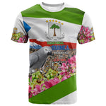Equatorial Guinea Independence Day Parrot T shirt Patriotic Flag Coat Of Arms Tropical Floral
