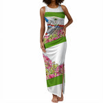 Equatorial Guinea Independence Day Parrot Tank Maxi Dress Patriotic Flag Coat Of Arms Tropical Floral