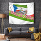 Equatorial Guinea Independence Day Parrot Tapestry Patriotic Flag Coat Of Arms Tropical Floral