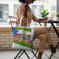 Equatorial Guinea Independence Day Parrot Tote Bag Patriotic Flag Coat Of Arms Tropical Floral