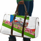 Equatorial Guinea Independence Day Parrot Travel Bag Patriotic Flag Coat Of Arms Tropical Floral