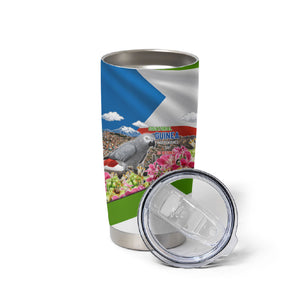 Equatorial Guinea Independence Day Parrot Tumbler Cup Patriotic Flag Coat Of Arms Tropical Floral