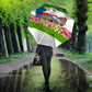Equatorial Guinea Independence Day Parrot Umbrella Patriotic Flag Coat Of Arms Tropical Floral