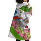 Equatorial Guinea Independence Day Parrot Wearable Blanket Hoodie Patriotic Flag Coat Of Arms Tropical Floral