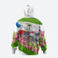 Equatorial Guinea Independence Day Parrot Zip Hoodie Patriotic Flag Coat Of Arms Tropical Floral