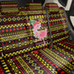 Uganda Christmas Back Car Seat Cover Flamingo Lights Uganda Flag and Black Red Yellow - African Pride