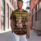 Uganda Christmas Baseball Jersey Flamingo Lights Uganda Flag and Black Red Yellow - African Pride
