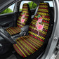 Uganda Christmas Car Seat Cover Flamingo Lights Uganda Flag and Black Red Yellow - African Pride