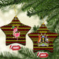 Uganda Christmas Ceramic Ornament Flamingo Lights Uganda Flag and Black Red Yellow - African Pride