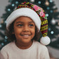 Uganda Christmas Santa Hat Flamingo Lights Uganda Flag and Black Red Yellow - African Pride