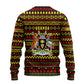 Uganda Christmas Ugly Christmas Sweater Flamingo Lights Uganda Flag and Black Red Yellow - African Pride
