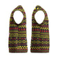 Uganda Christmas Knitted V-Neck Vest Flamingo Lights Uganda Flag and Black Red Yellow - African Pride