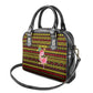 Uganda Christmas Shoulder Handbag Flamingo Lights Uganda Flag and Black Red Yellow - African Pride