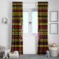 Uganda Christmas Window Curtain Flamingo Lights Uganda Flag and Black Red Yellow - African Pride