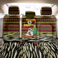 Uganda Christmas Back Car Seat Cover Santa in Canoe Christmas Tree Uganda Map Flag - African Pride