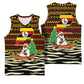 Uganda Christmas Basketball Jersey Santa in Canoe Christmas Tree Uganda Map Flag TS04